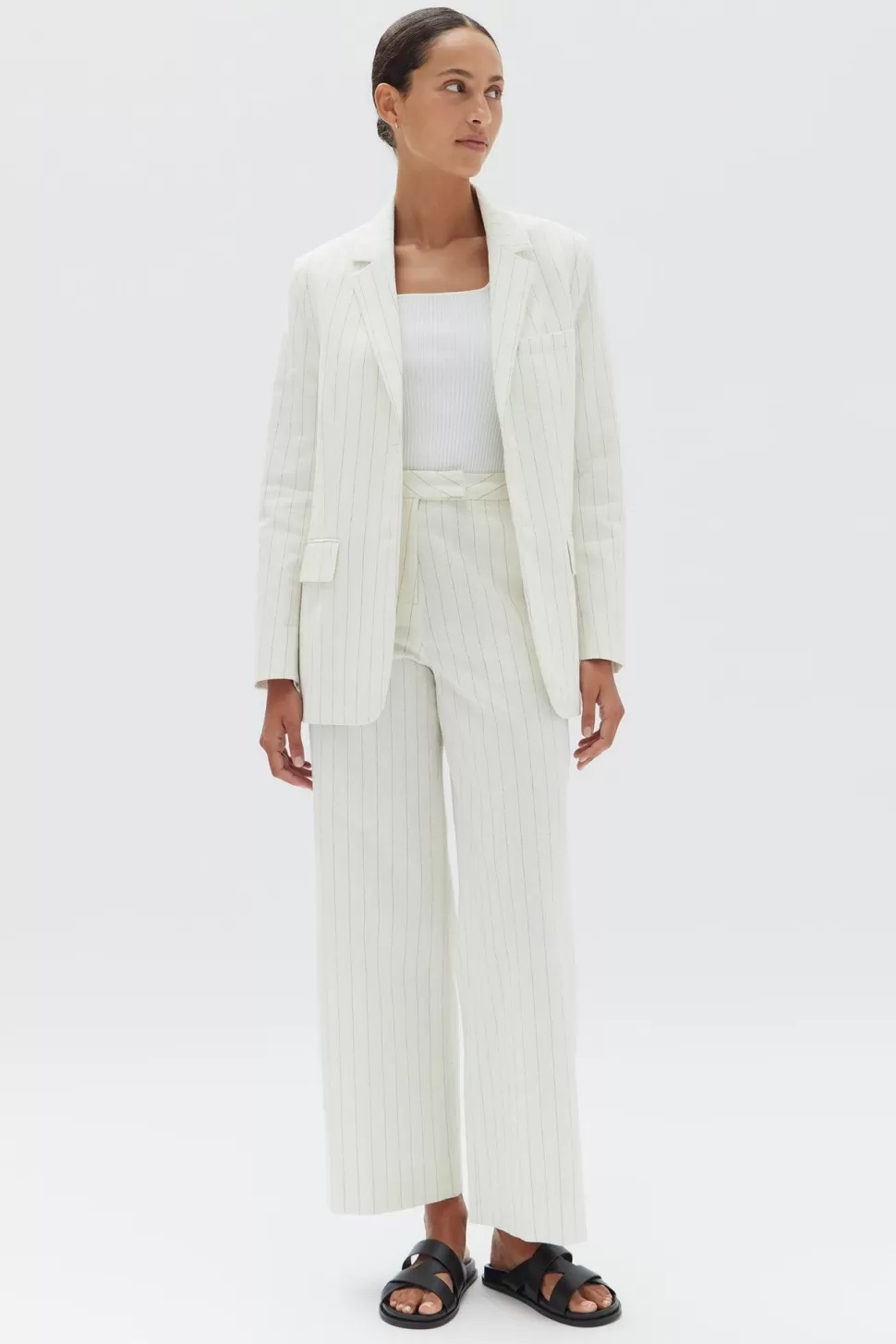 Suiting | Assembly Label Leila Stripe Linen Pant