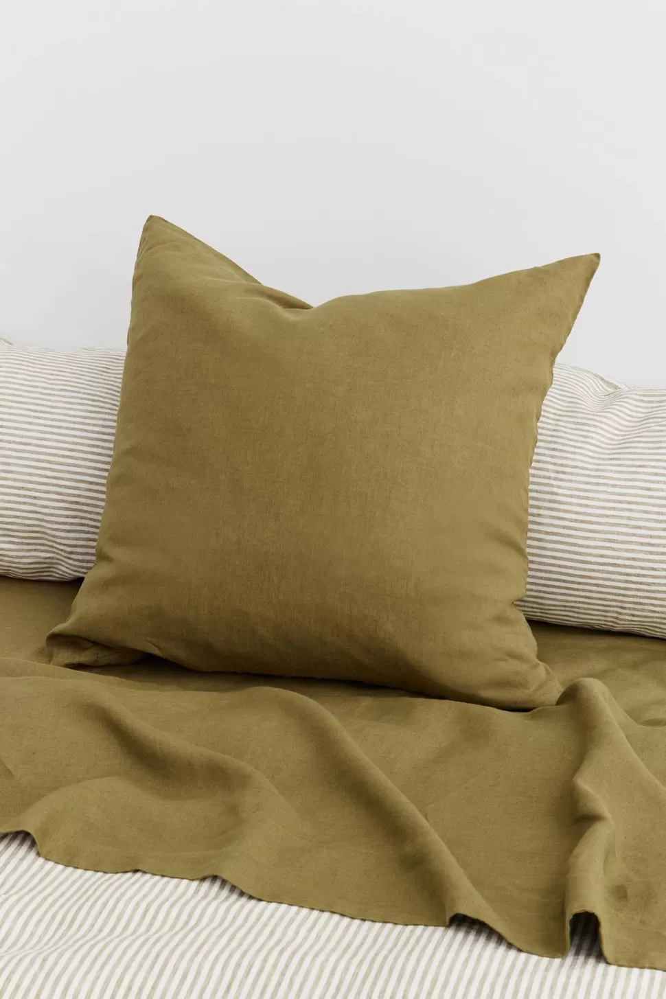 Pillow Cases | Assembly Label Linen European Pillow Case Olive