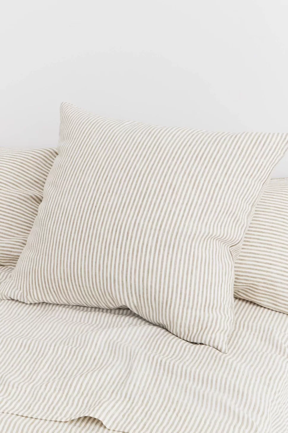 Pillow Cases | Assembly Label Linen European Pillow Case Olive Stripe