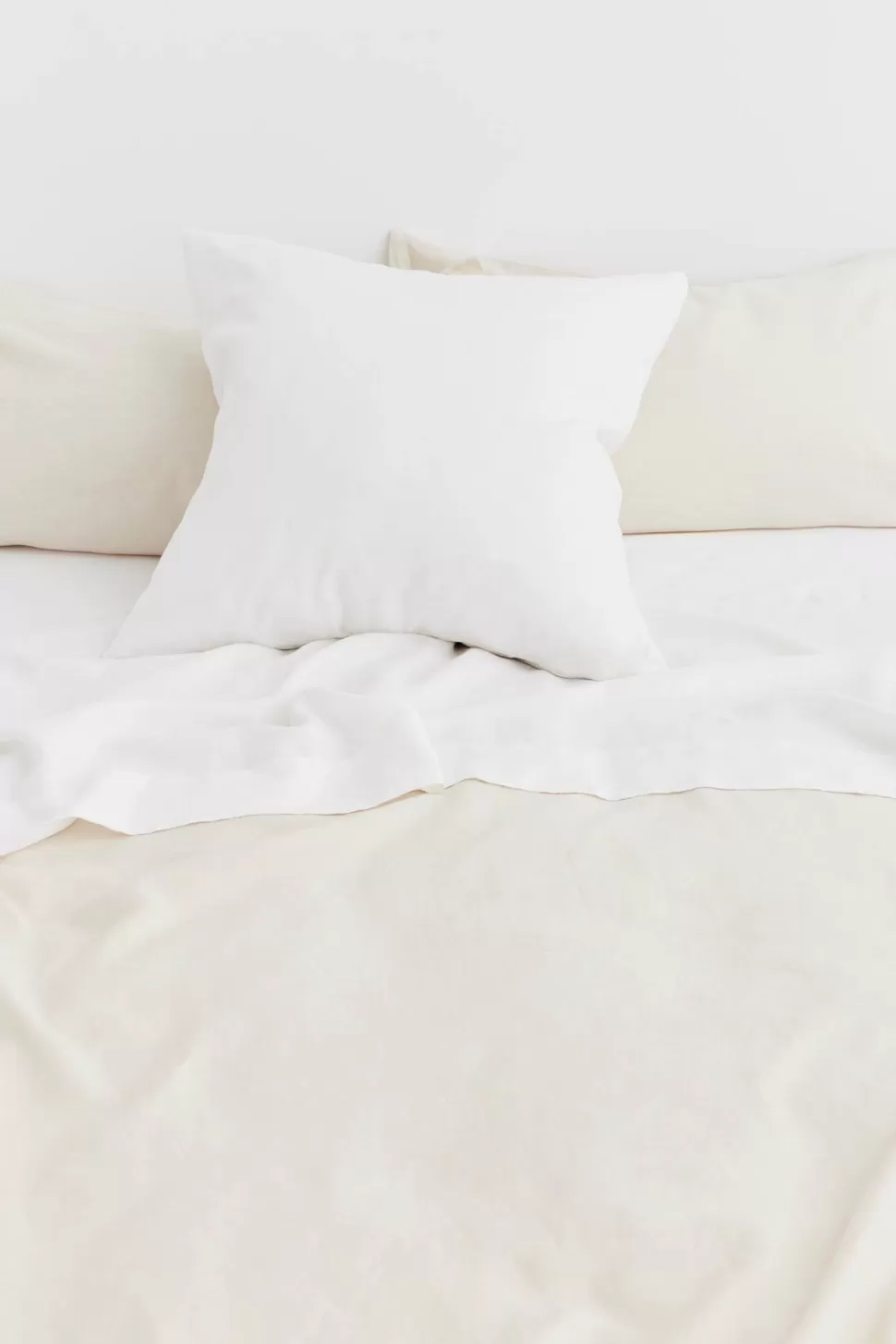 Pillow Cases | Assembly Label Linen European Pillow Case White