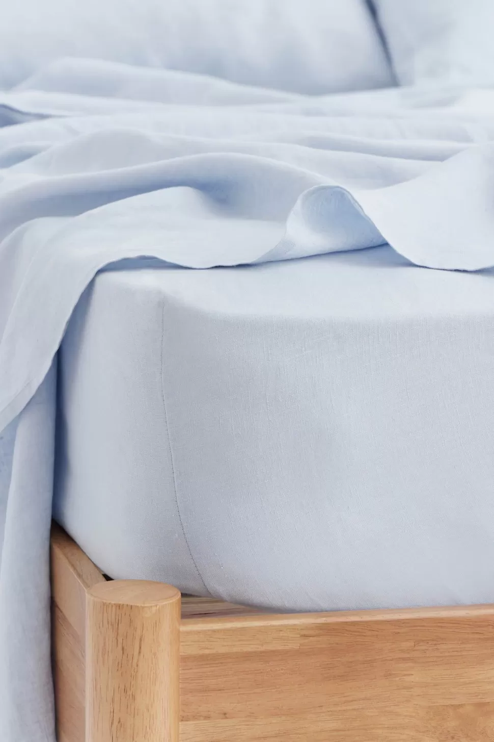 Fitted Sheets | Assembly Label Linen Fitted Sheet Blue Haze