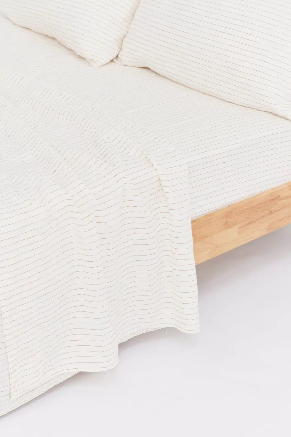 Fitted Sheets | Assembly Label Linen Fitted Sheet Tobacco Pinstripe