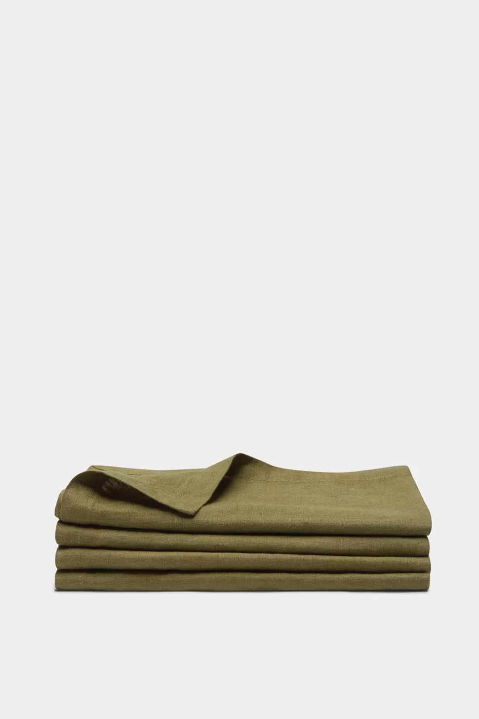 Napery | Assembly Label Linen Napkins Olive