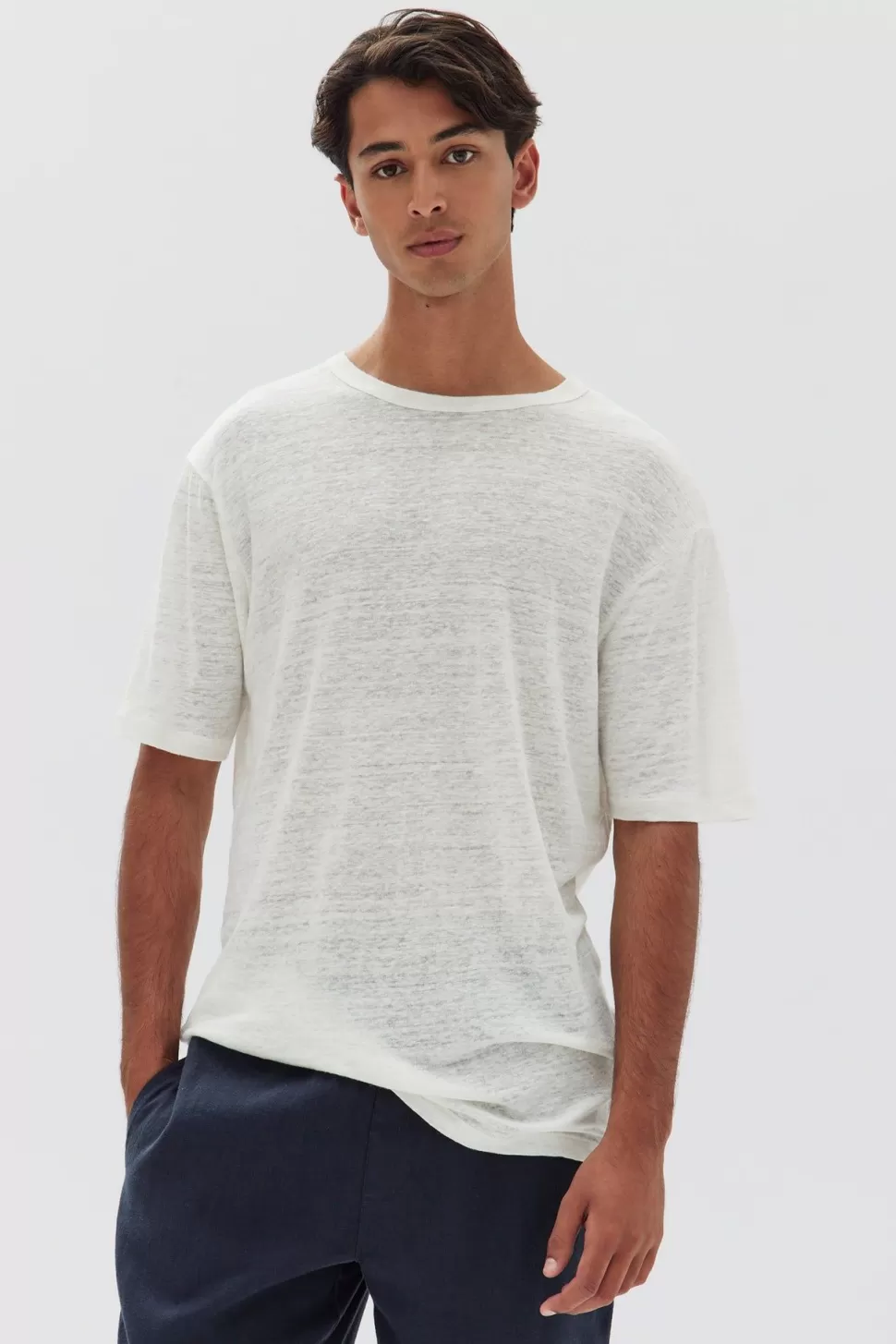 Tops & Tees | Assembly Label Mens Seaford Linen Tee