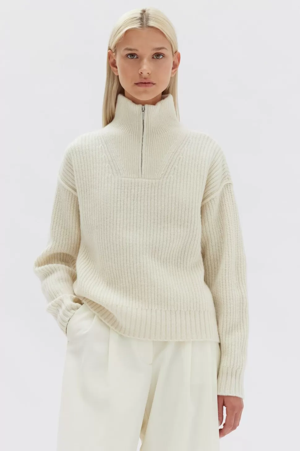 Knitwear | Assembly Label Monicka Quarter Zip Sweater