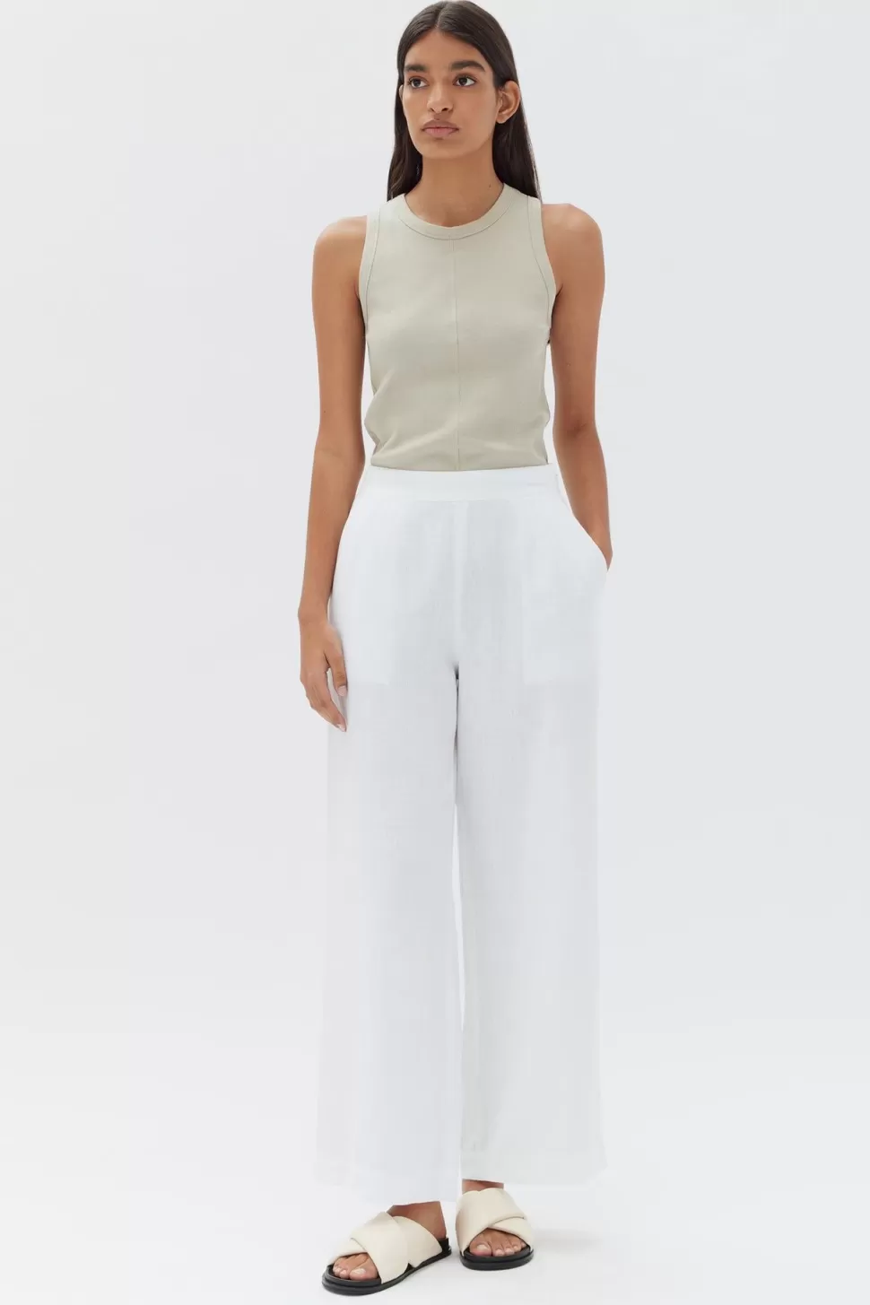 Pants & Skirts | Assembly Label Neva Wide Leg Linen Pant