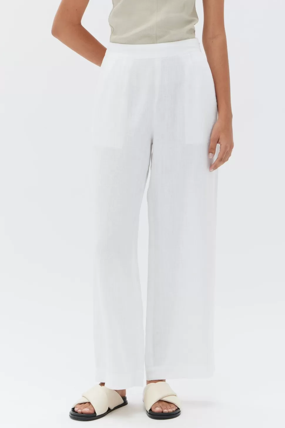 Pants & Skirts | Assembly Label Neva Wide Leg Linen Pant