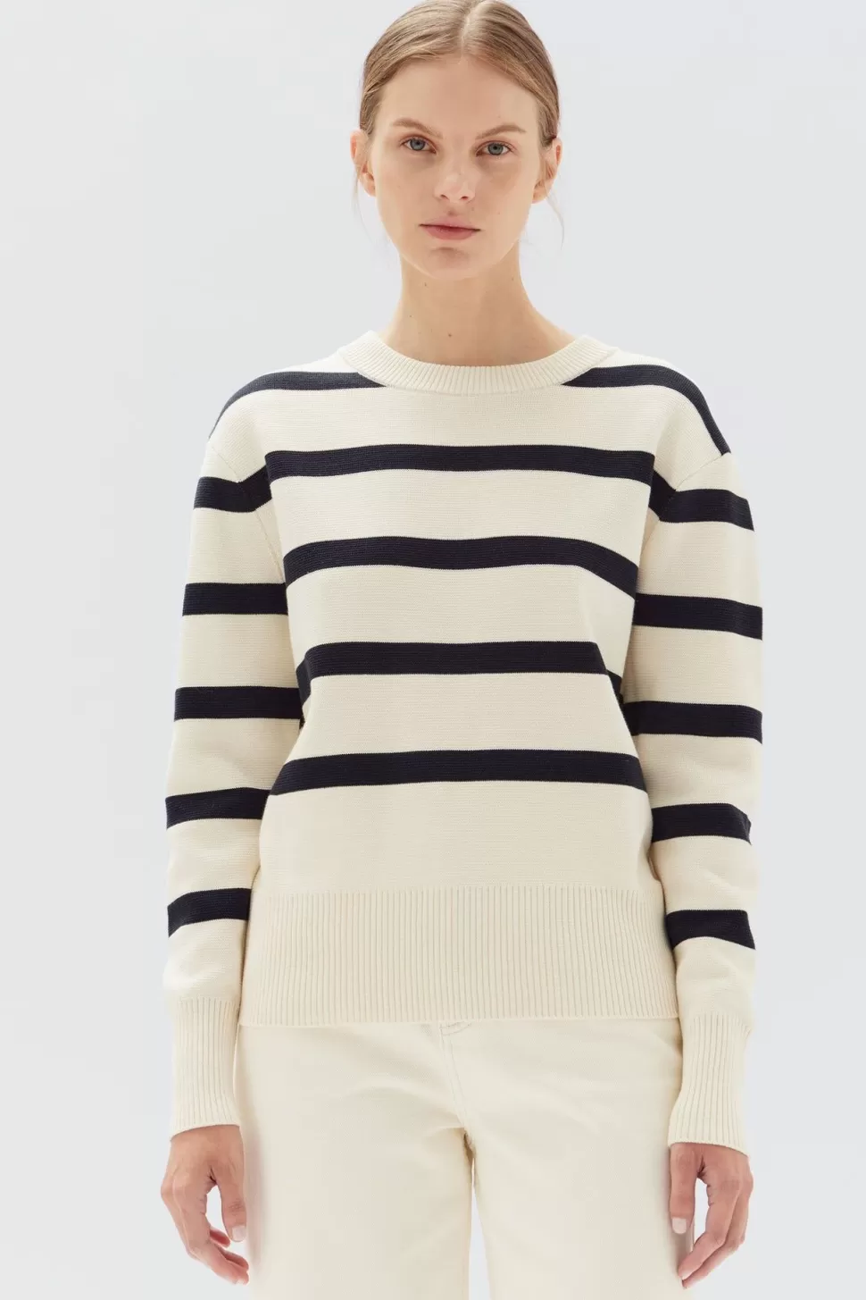 Knitwear | Assembly Label Niam Stripe Cotton Crew