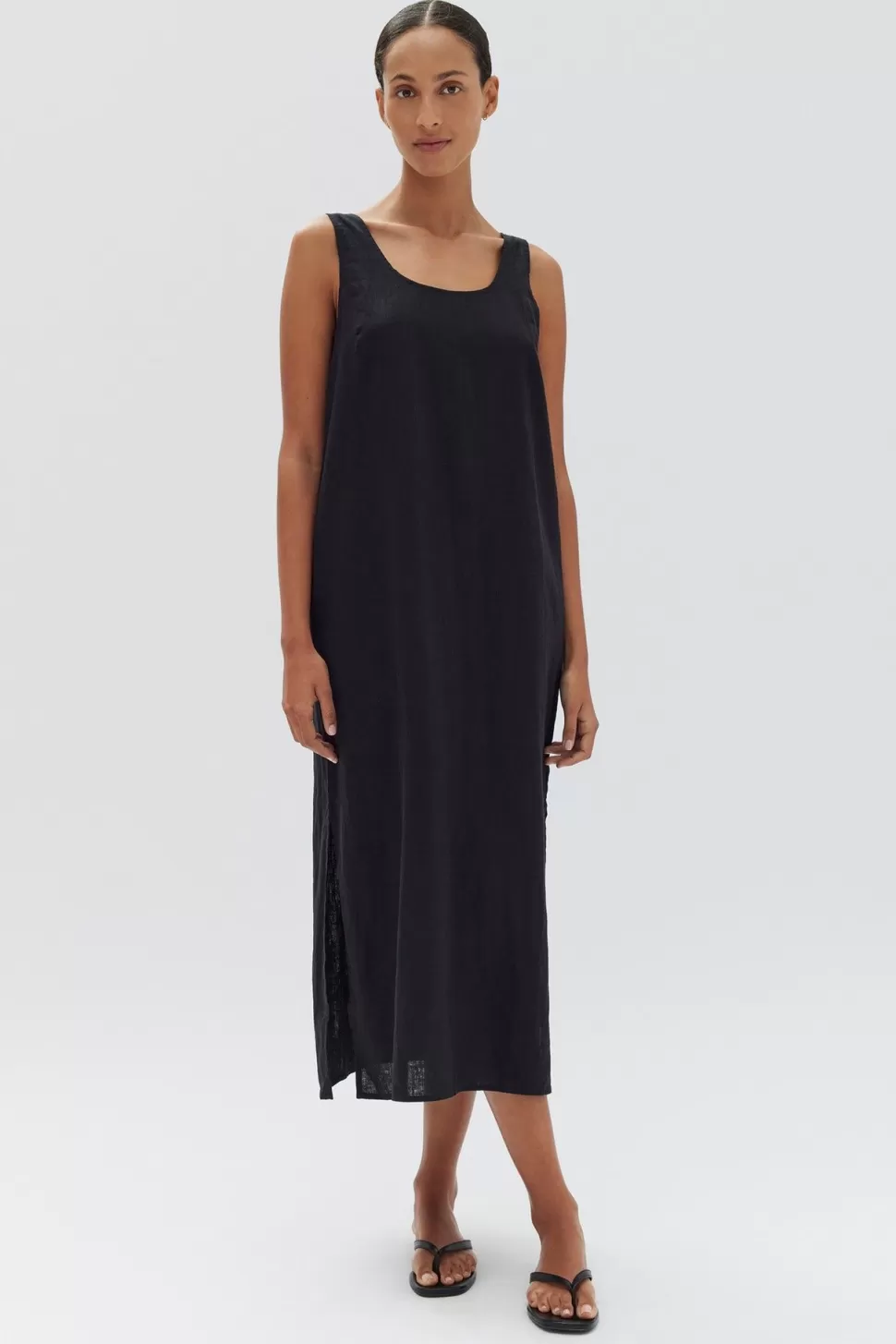 Dresses | Assembly Label Scoop Linen Midi Dress