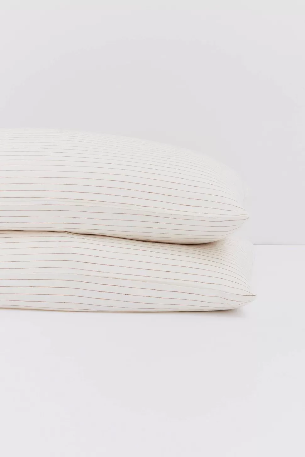 Pillow Cases | Assembly Label Standard Linen Pillow Cases Tobacco Pinstripe