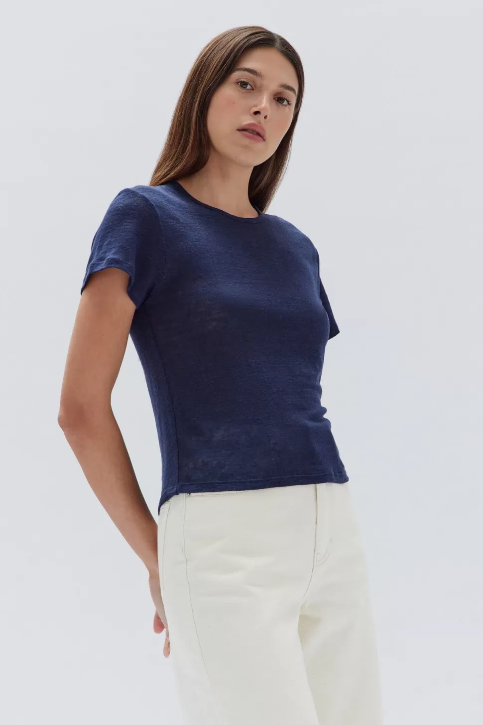 Tanks, Tops & Tees | Assembly Label Womens Seaford Linen Tee