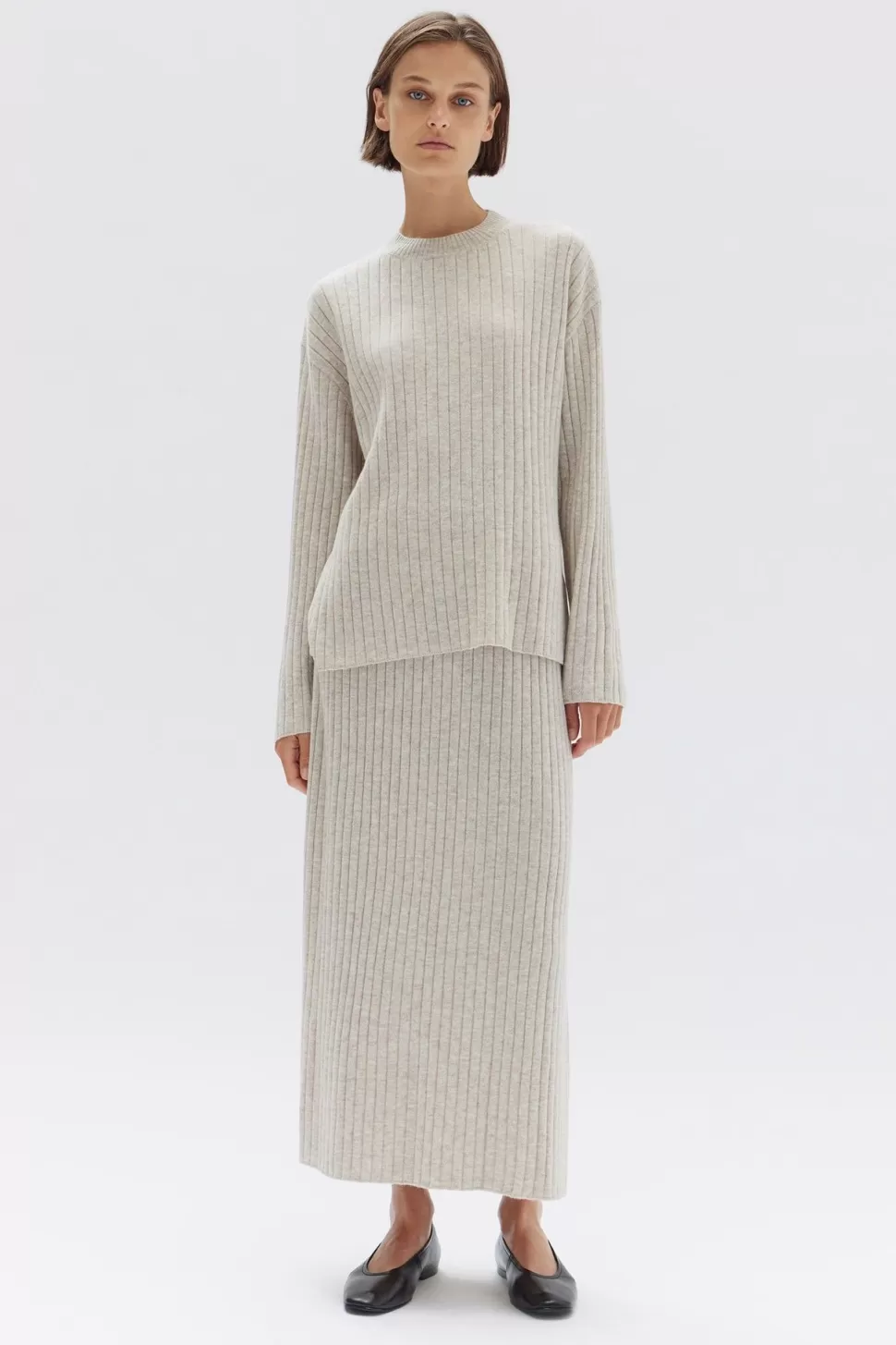 Knitwear | Assembly Label Wool Cashmere Rib Skirt