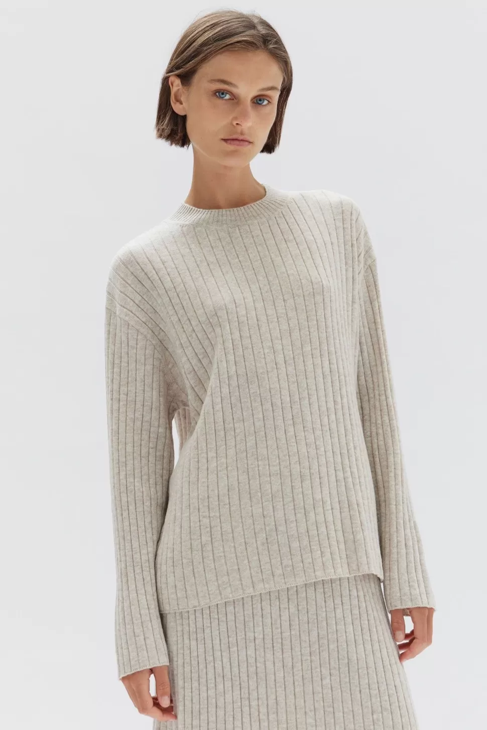 Knitwear | Assembly Label Wool Cashmere Rib Top