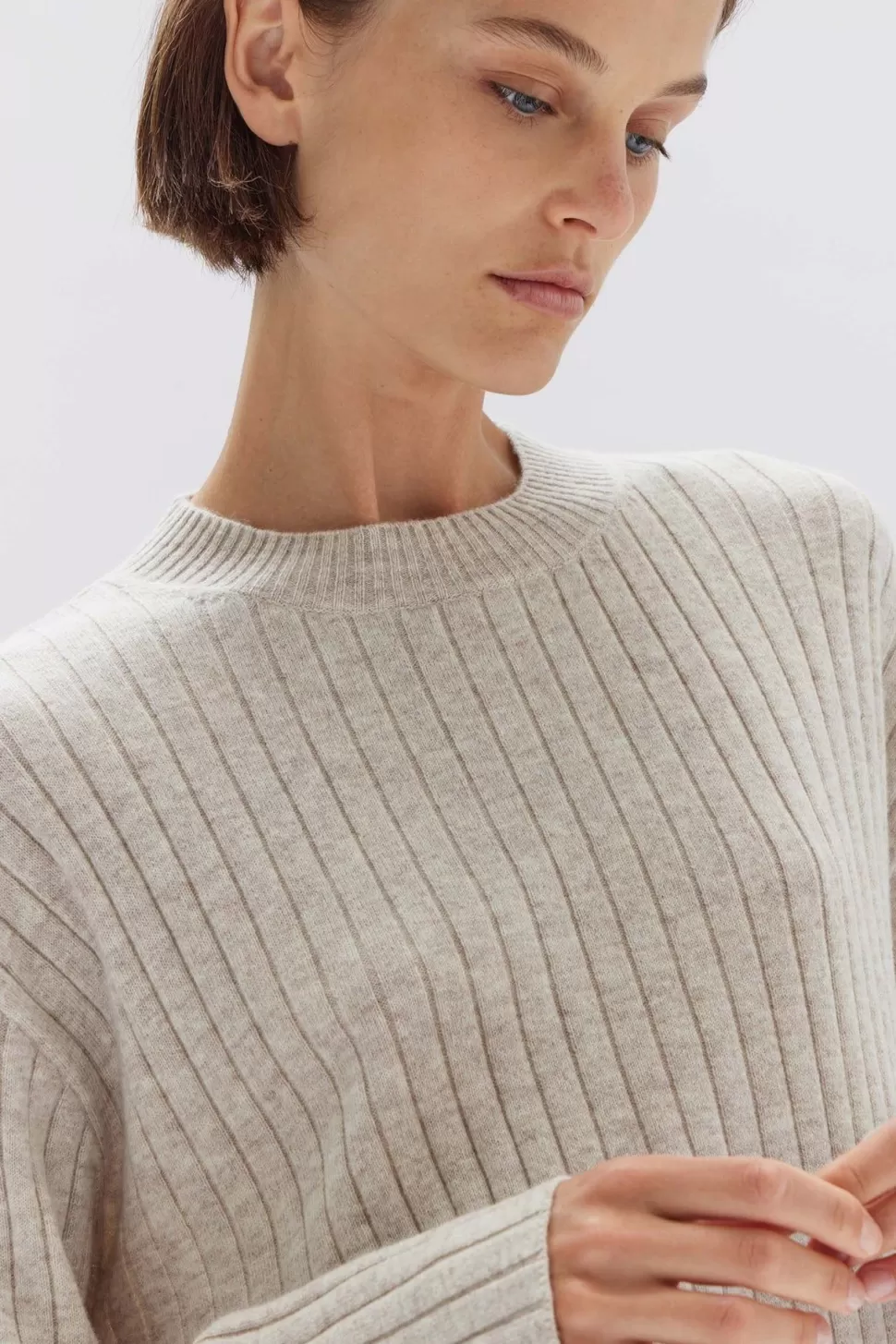 Knitwear | Assembly Label Wool Cashmere Rib Top